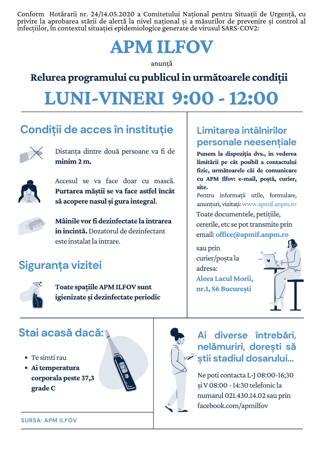 APM Ilfov anunta reluarea programului cu publicul Stiri ANPM